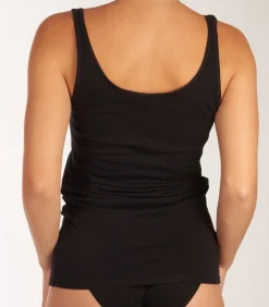 SCHIESSER 2-Pack dames hemden - Organic 95/5 - Basics - Biologisch katoenen vrouwen hemdjes - Onderhemd met brede bandjes black Sale