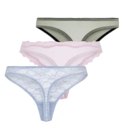 Hunkemöller 3-pack gebloemde strings purple Sale