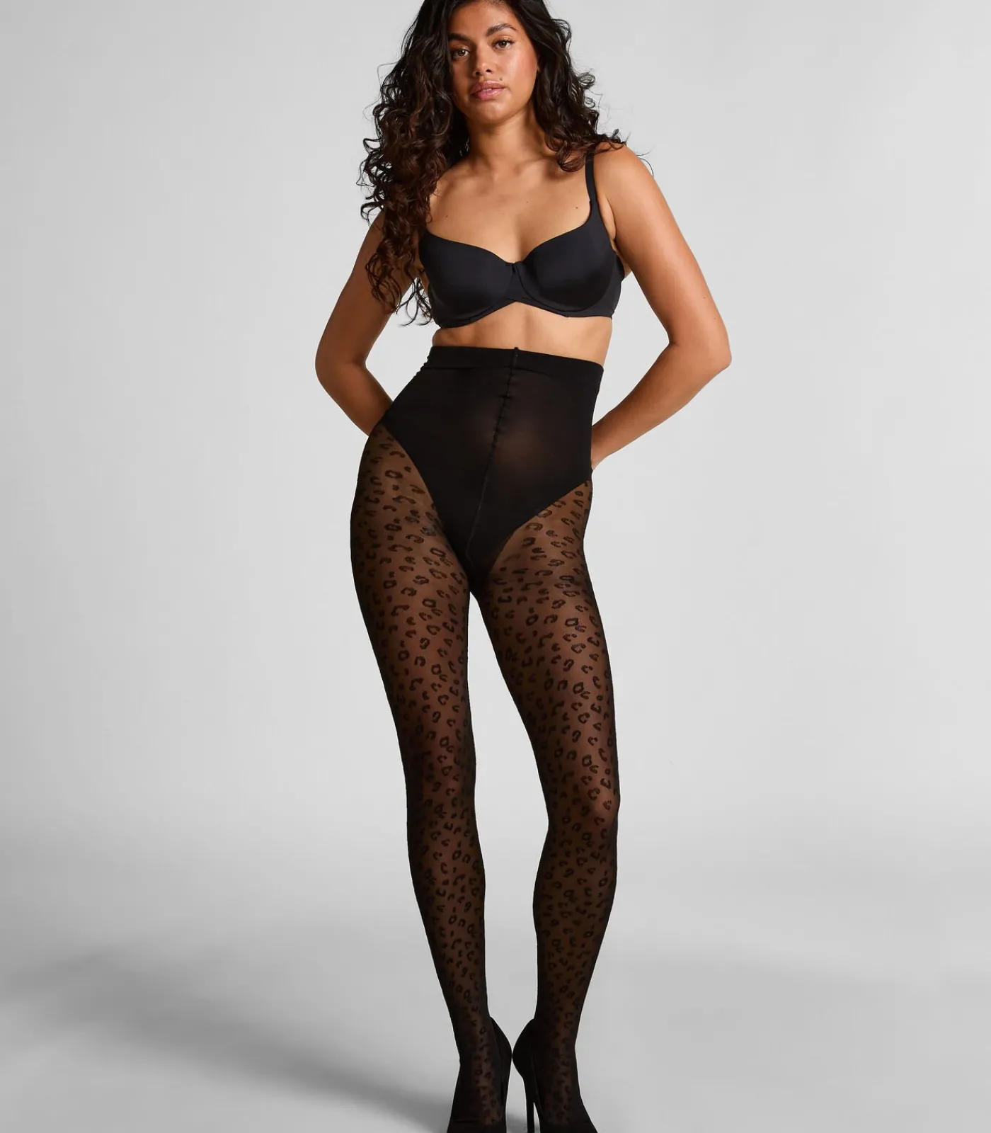 Hunkemöller Panty met luipaardprint black Online