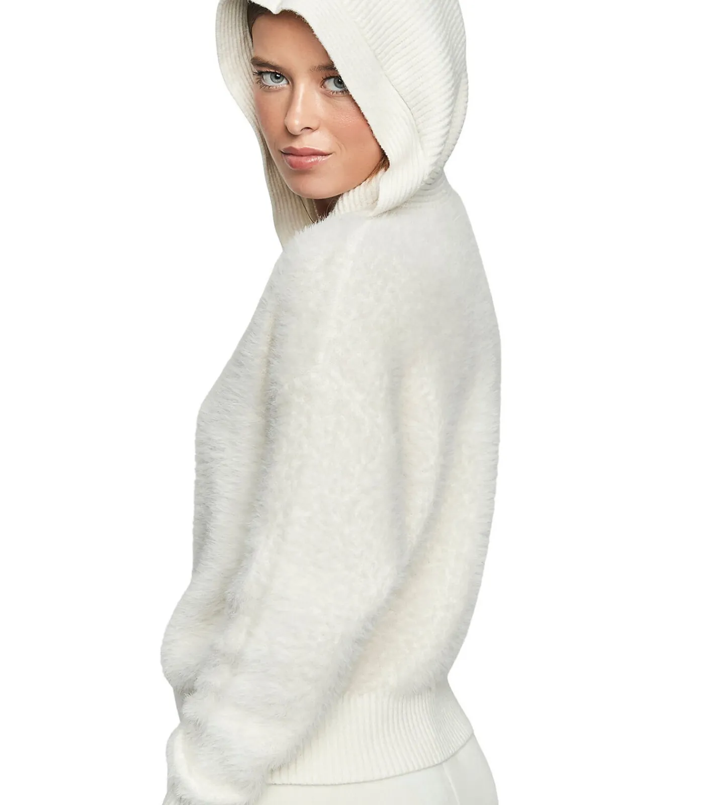 SELMARK PC1 pluche slipe jas met capuchon STYLE ADD white Outlet