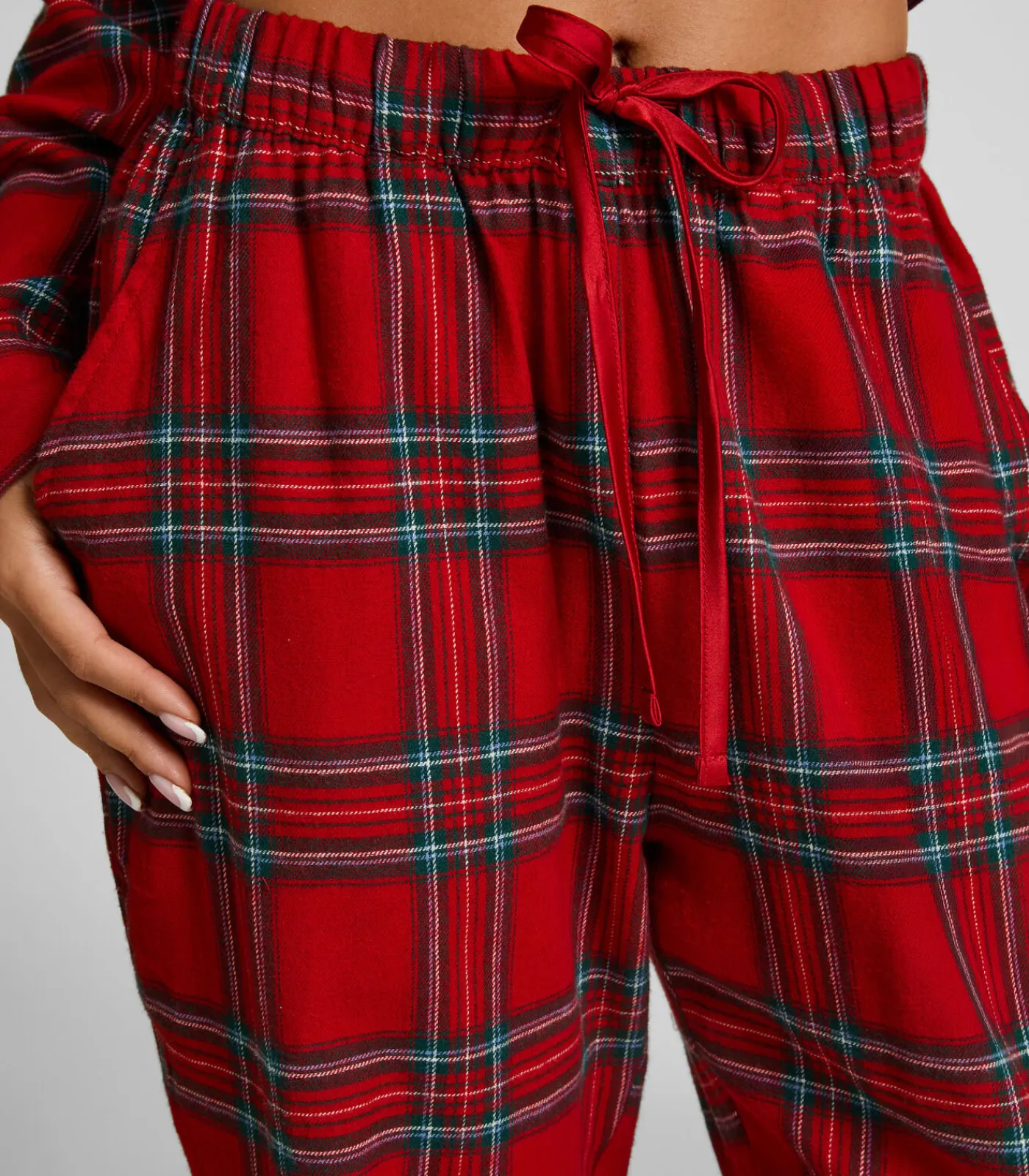 Hunkemöller Petite pyjamabroek Flanel red Sale
