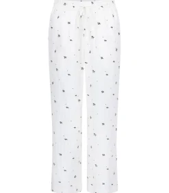 Hunkemöller Petite Pyjamabroek met maretakprint white