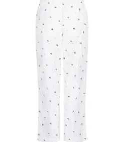 Hunkemöller Petite Pyjamabroek met maretakprint white