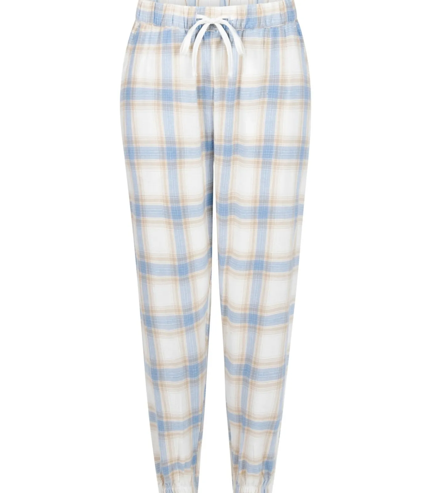 Hunkemöller Petite Pyjamabroek Twill Check blue Hot