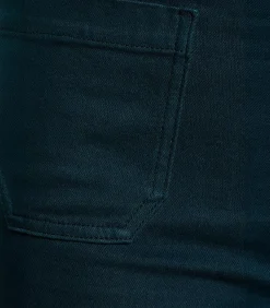 La Fée Maraboutée petrolblauwe flare jeans met hoge taille van organisch katoen petrolBlue Sale