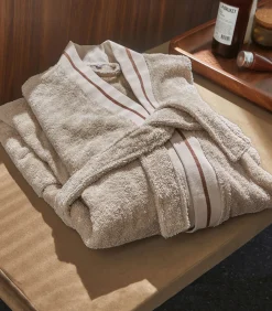 Blanc des Vosges PLAISANCE Sable - Badjas unisex katoen taupe Hot
