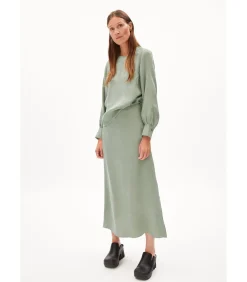 Armed angels Plooirok voor dames Milajaa green Sale