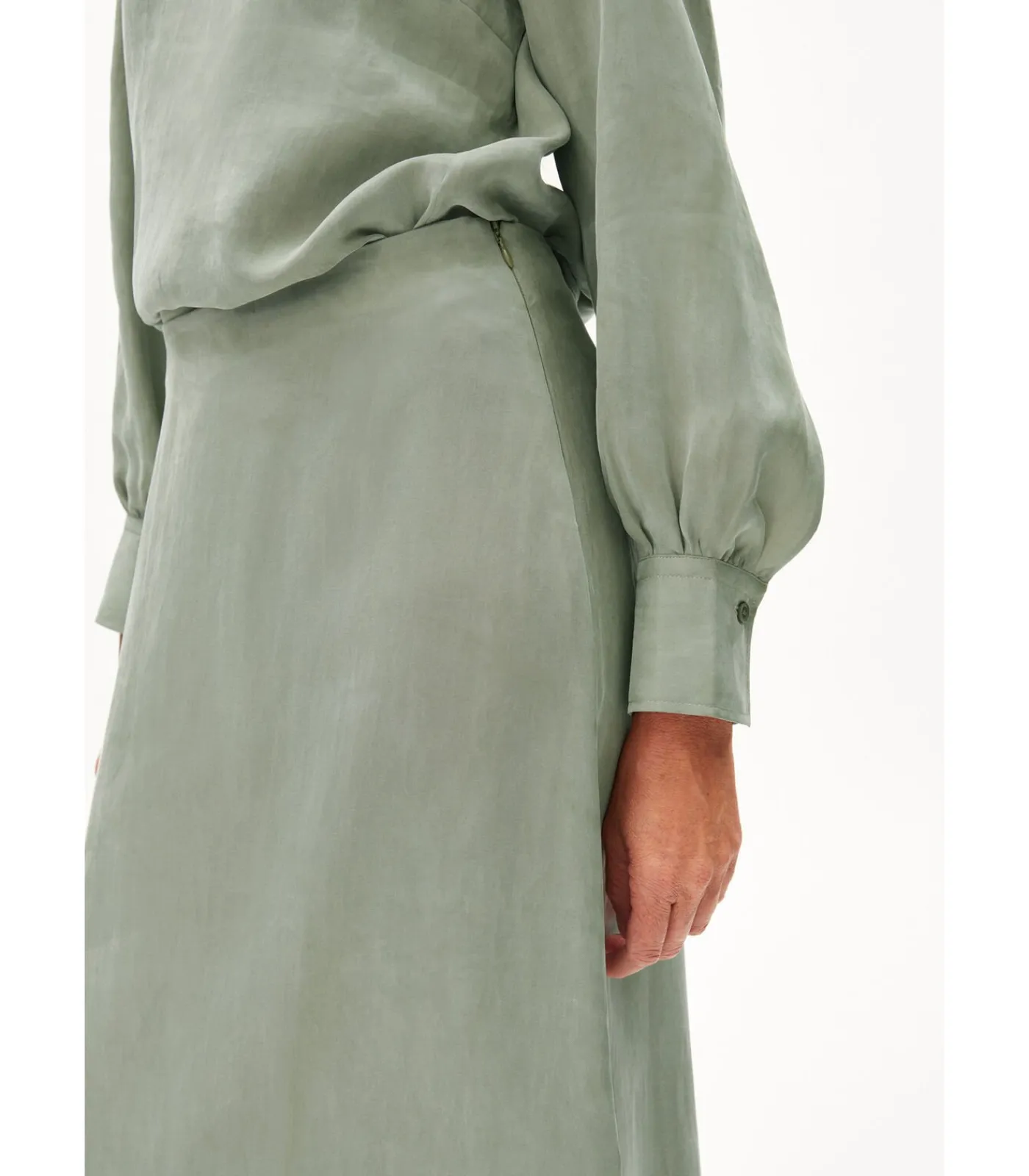 Armed angels Plooirok voor dames Milajaa green Sale