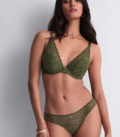 Aubade Plunge beha in sjaal model Rosessence green Online