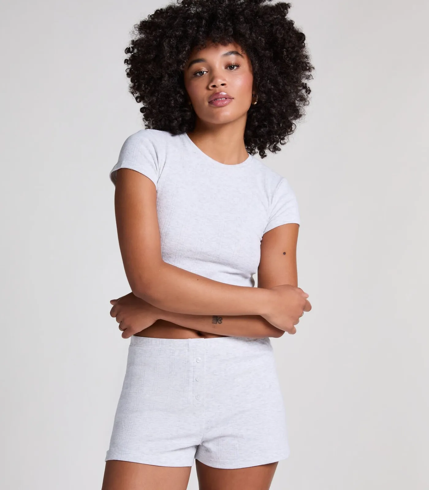 Hunkemöller Pointelle shorts gray Hot