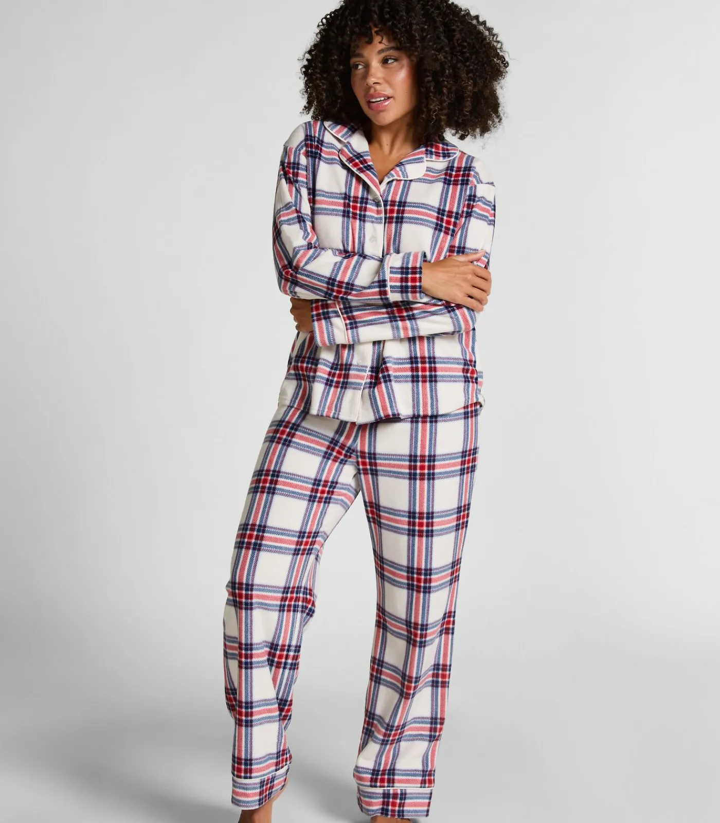 Hunkemöller Polar fleece pyjamaset white Best