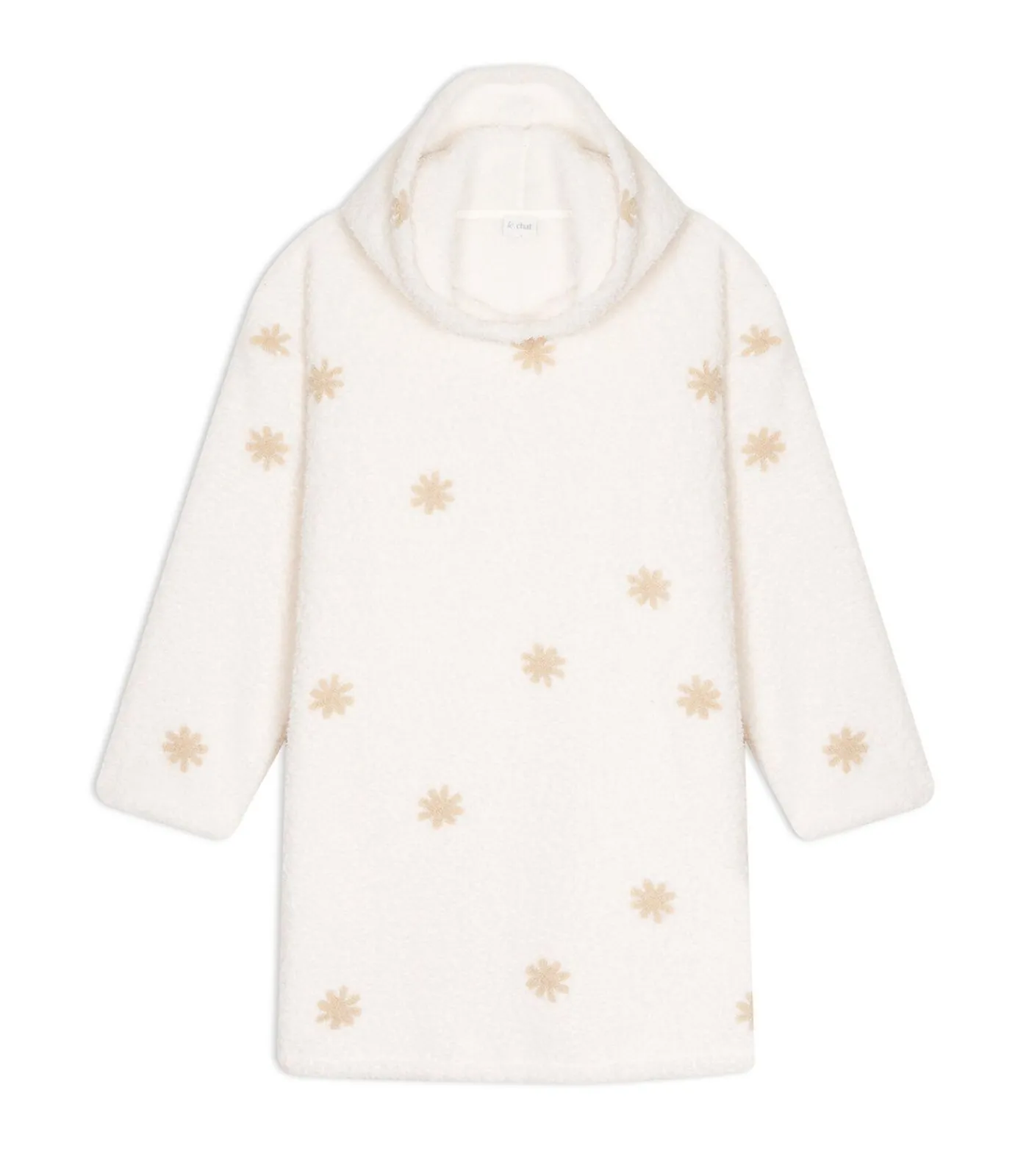 LE CHAT Poncho met knopen en motief ESSENTIEL 178 offWhite Clearance