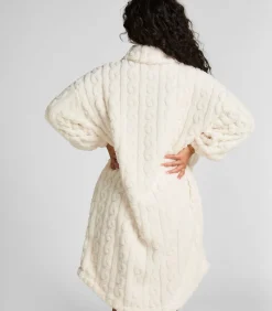 Hunkemöller Poncho van Kabelgebreide Fleece white Online