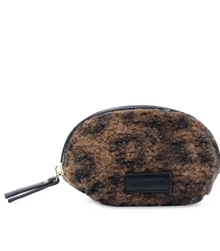 LAURENT DAVID Portefeuille VIOLET leopard beige/black Outlet
