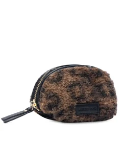 LAURENT DAVID Portefeuille VIOLET leopard beige/black Outlet
