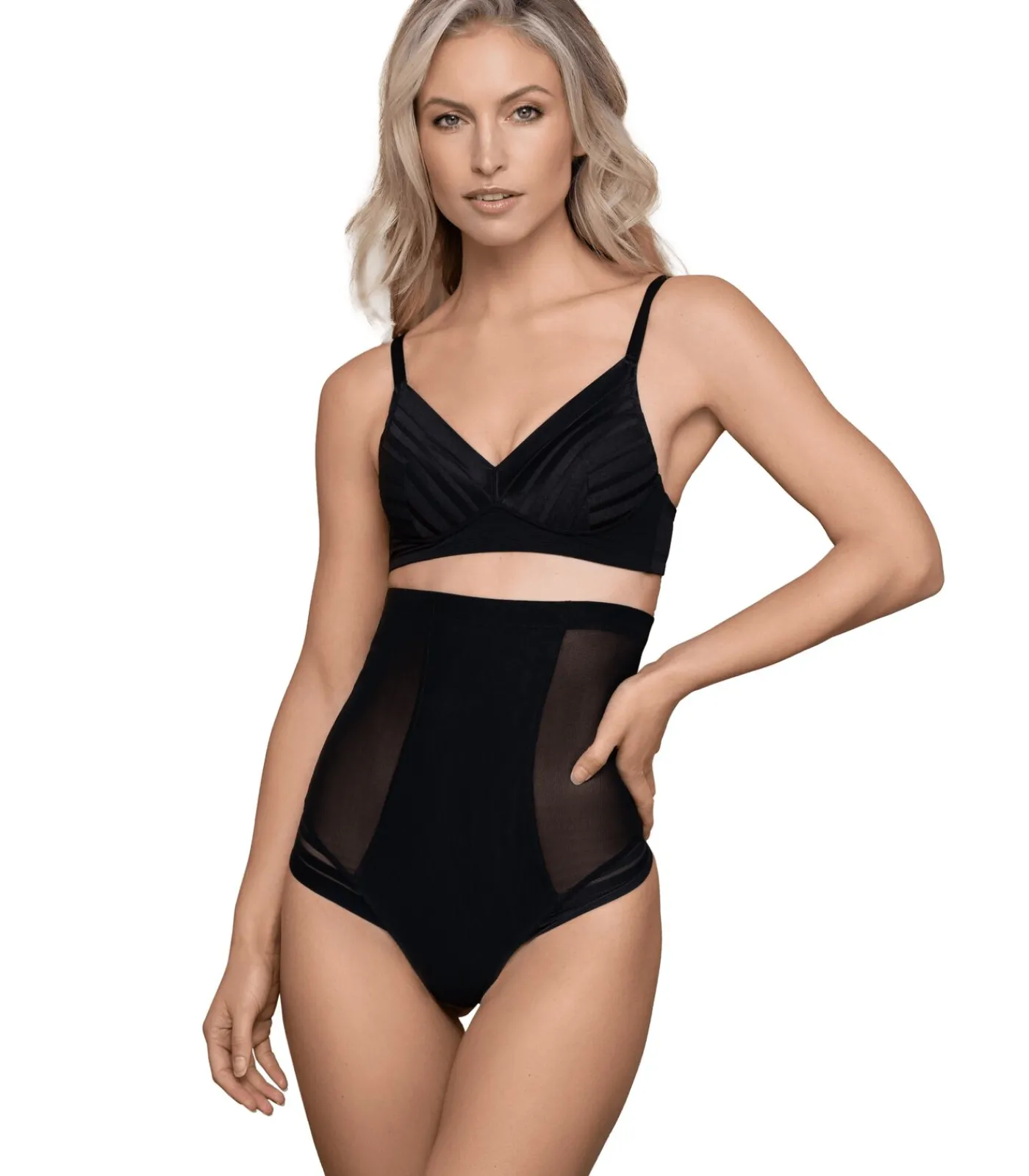 Bye Bra Powermesh Hoge Taille String black Online