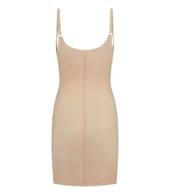 Bye Bra Powermesh Open Buste Jurk beige New