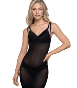 Bye Bra Powermesh Open Buste Jurk black