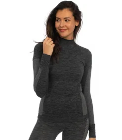 Heatkeeper Premium Thermoshirt Dames met lange mouwen Zwart Melange black Online