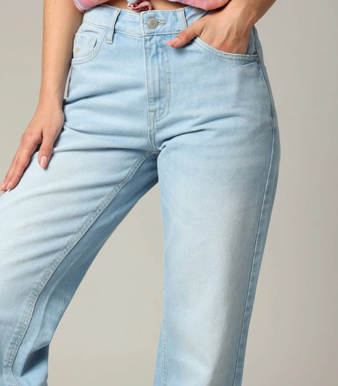 Deeluxe PRISTY - Denimjeans met wijde pijpen en ritssluiting lightBlue Online