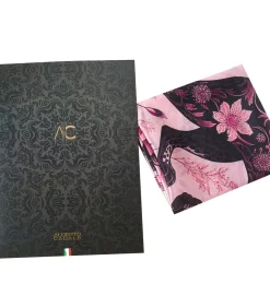 Alberto Cabale Proud Panther Cléo zijden vierkantje fuchsia Outlet