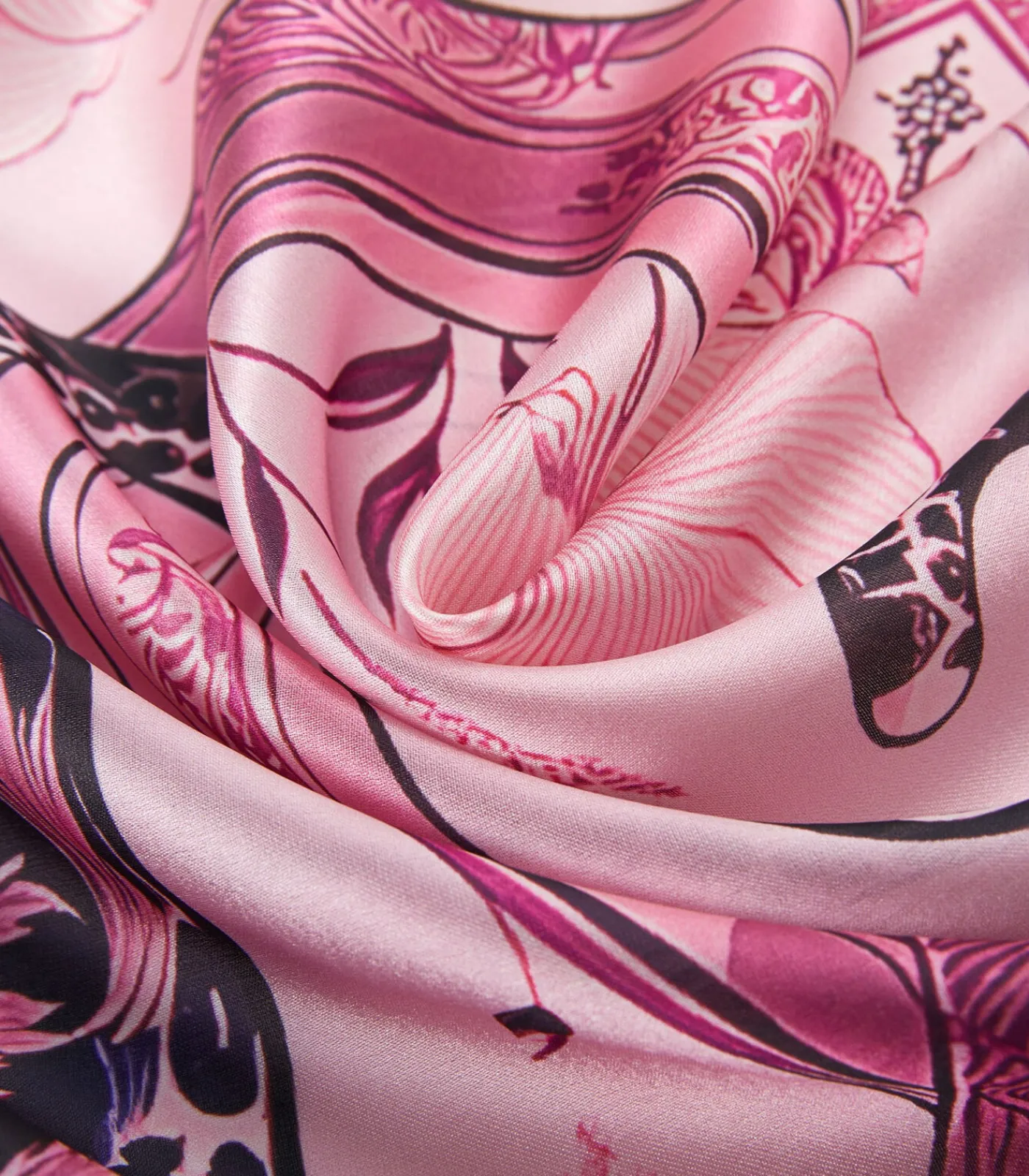 Alberto Cabale Proud Panther Cléo zijden vierkantje fuchsia Outlet