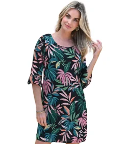 BLEU D'AZUR PROVIDENCIA - CREPON VOILE PRINT JURK multicolor Outlet