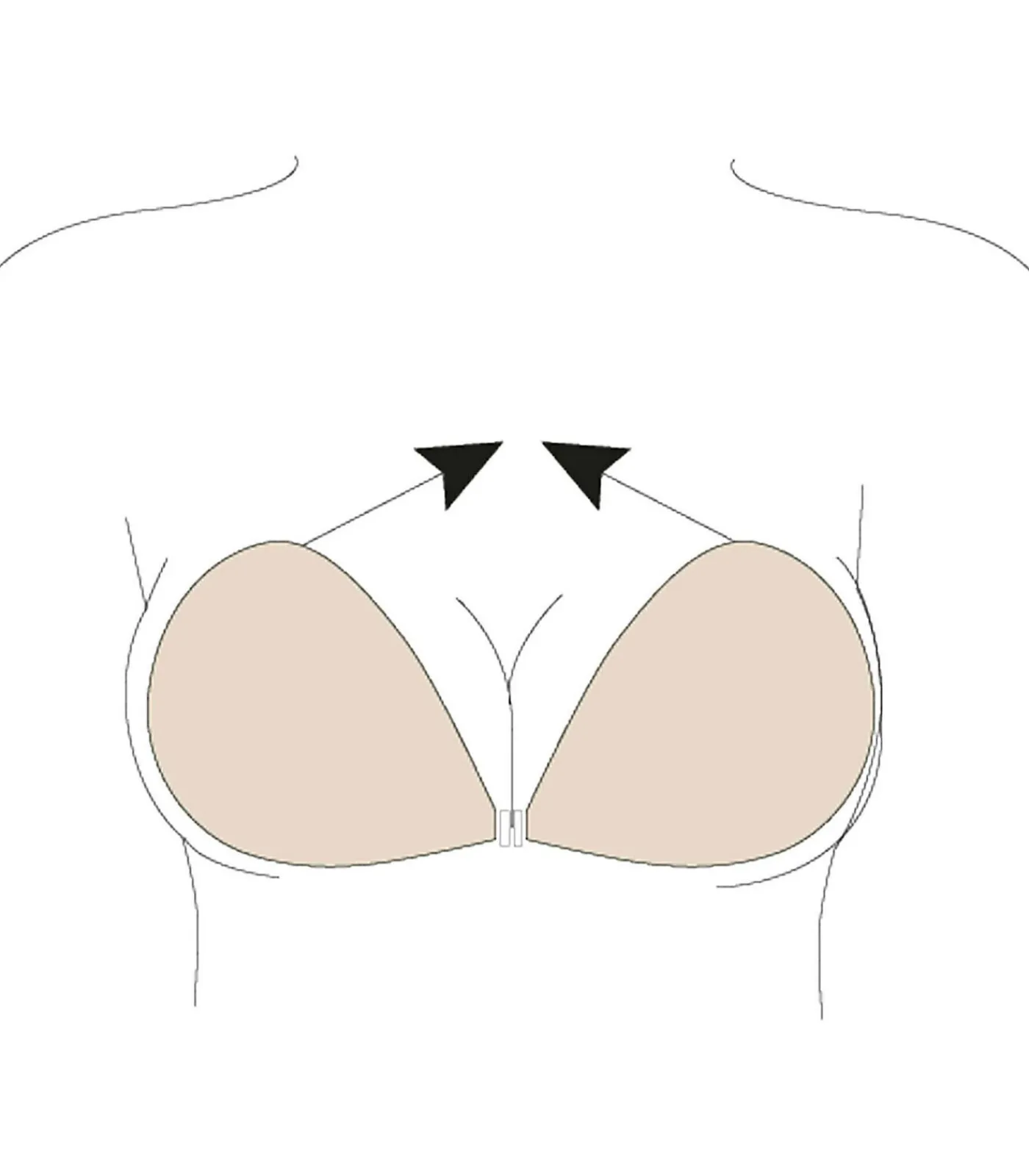 SELMARK Push-up zelfklevende schelpen beige Hot