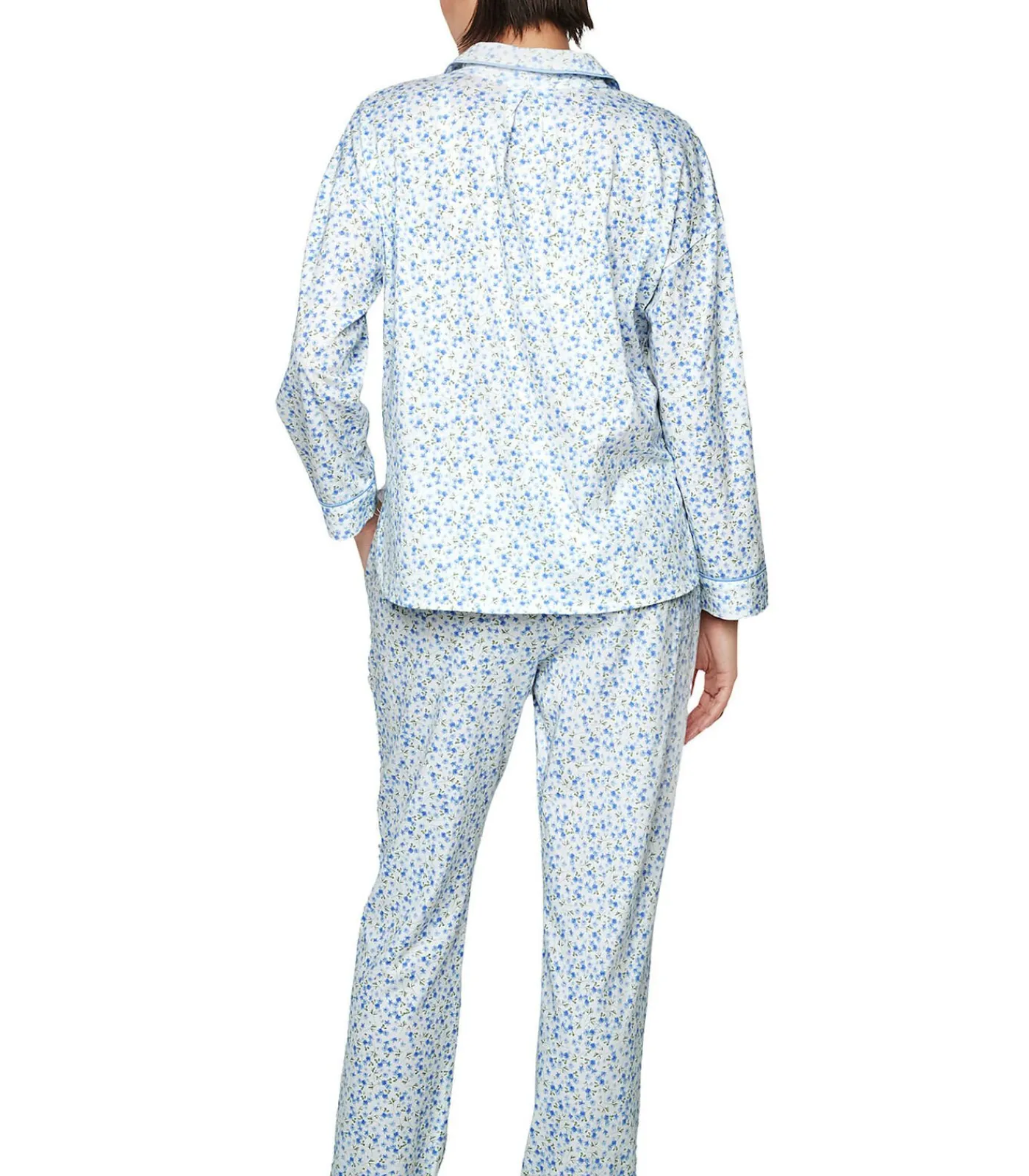 SELMARK Pyjama broek shirt lange mouwen P111 PREPPY FLOWERS blue Discount