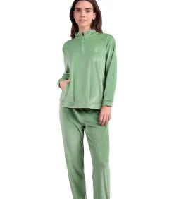ADMAS Pyjama broek sweatshirt lange mouwen ADM Home green Best