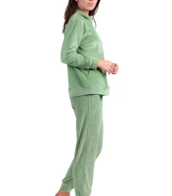 ADMAS Pyjama broek sweatshirt lange mouwen ADM Home green Best