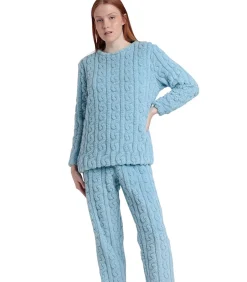ADMAS Pyjama broek top lange mouwen Chains blue Sale