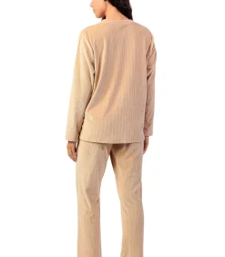 ADMAS Pyjama broek top lange mouwen ADM Home beige Best