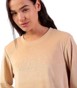 ADMAS Pyjama broek top lange mouwen ADM Home beige Best