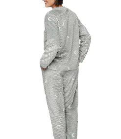 SELMARK Pyjama broek top lange mouwen P112 ETOILE DE SOIR gray Clearance