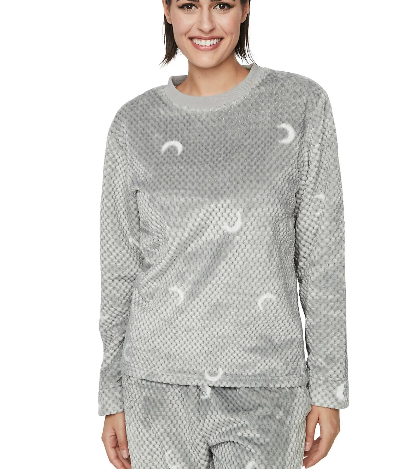 SELMARK Pyjama broek top lange mouwen P112 ETOILE DE SOIR gray Clearance