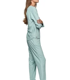 SELMARK Pyjama broek top lange mouwen P103 CUDDLY green Online