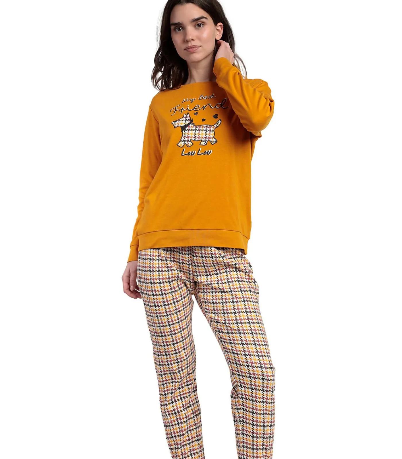 ADMAS Pyjama broek top lange mouwen LouLou Returns yellow Online