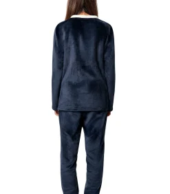 ADMAS Pyjama broek top lange mouwen Snow Drift Peanuts blue Discount