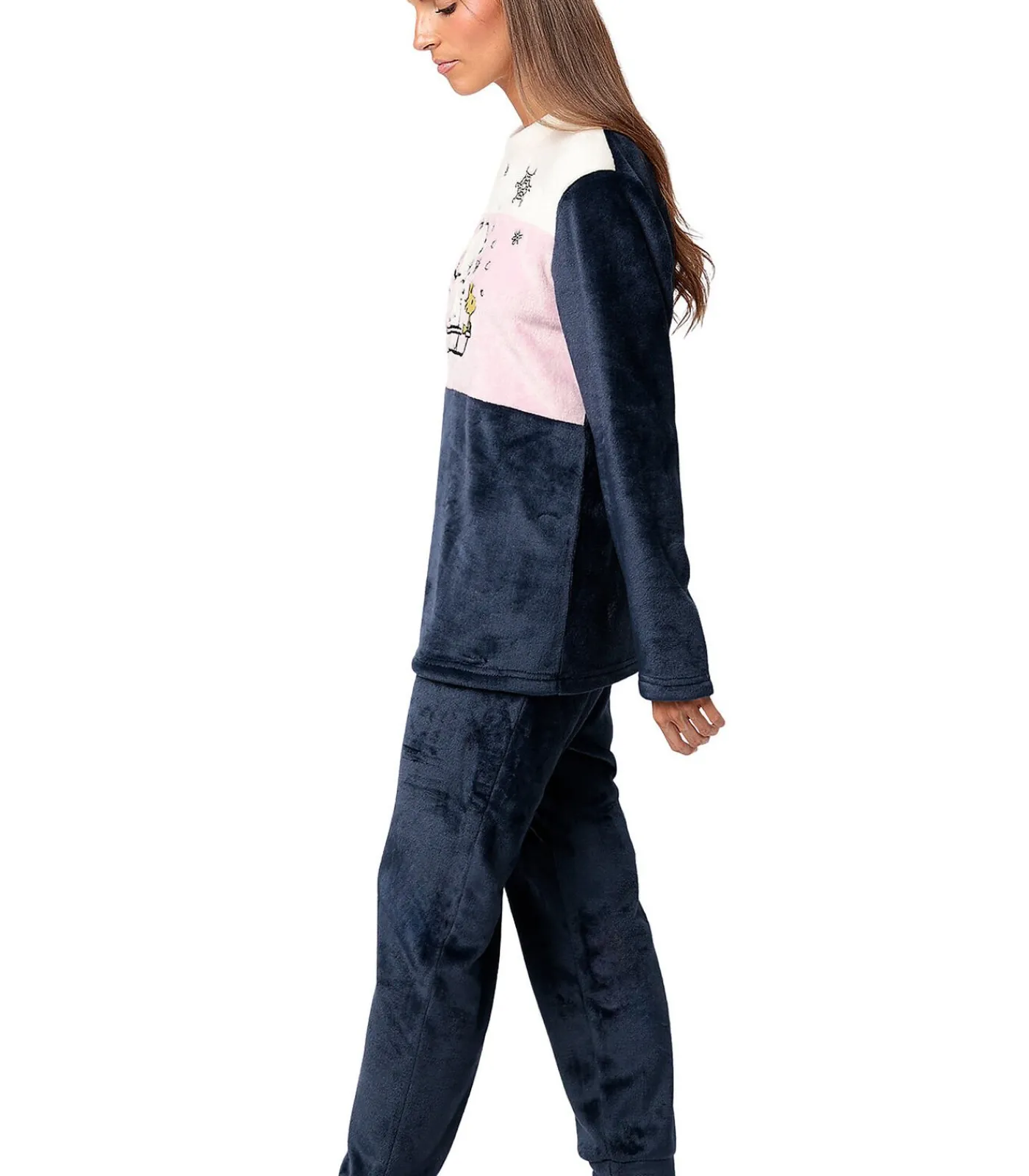 ADMAS Pyjama broek top lange mouwen Snow Drift Peanuts blue Discount