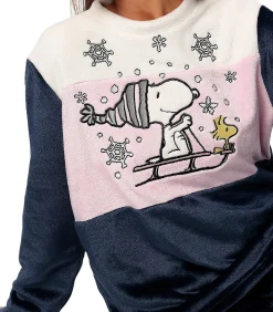 ADMAS Pyjama broek top lange mouwen Snow Drift Peanuts blue Discount