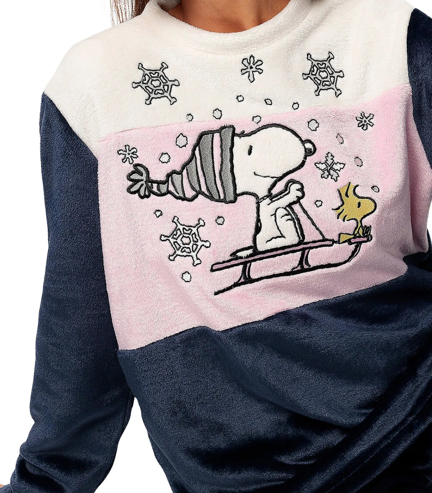 ADMAS Pyjama broek top lange mouwen Snow Drift Peanuts blue Discount