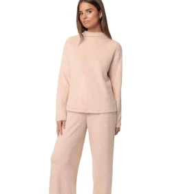 ADMAS Pyjama broek top lange mouwen Furry orange Hot
