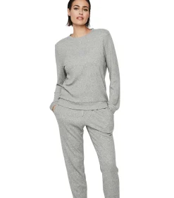 SELMARK Pyjama broek top lange mouwen P106 CLOUD NINE gray