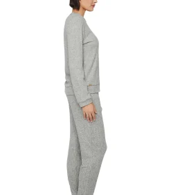 SELMARK Pyjama broek top lange mouwen P106 CLOUD NINE gray