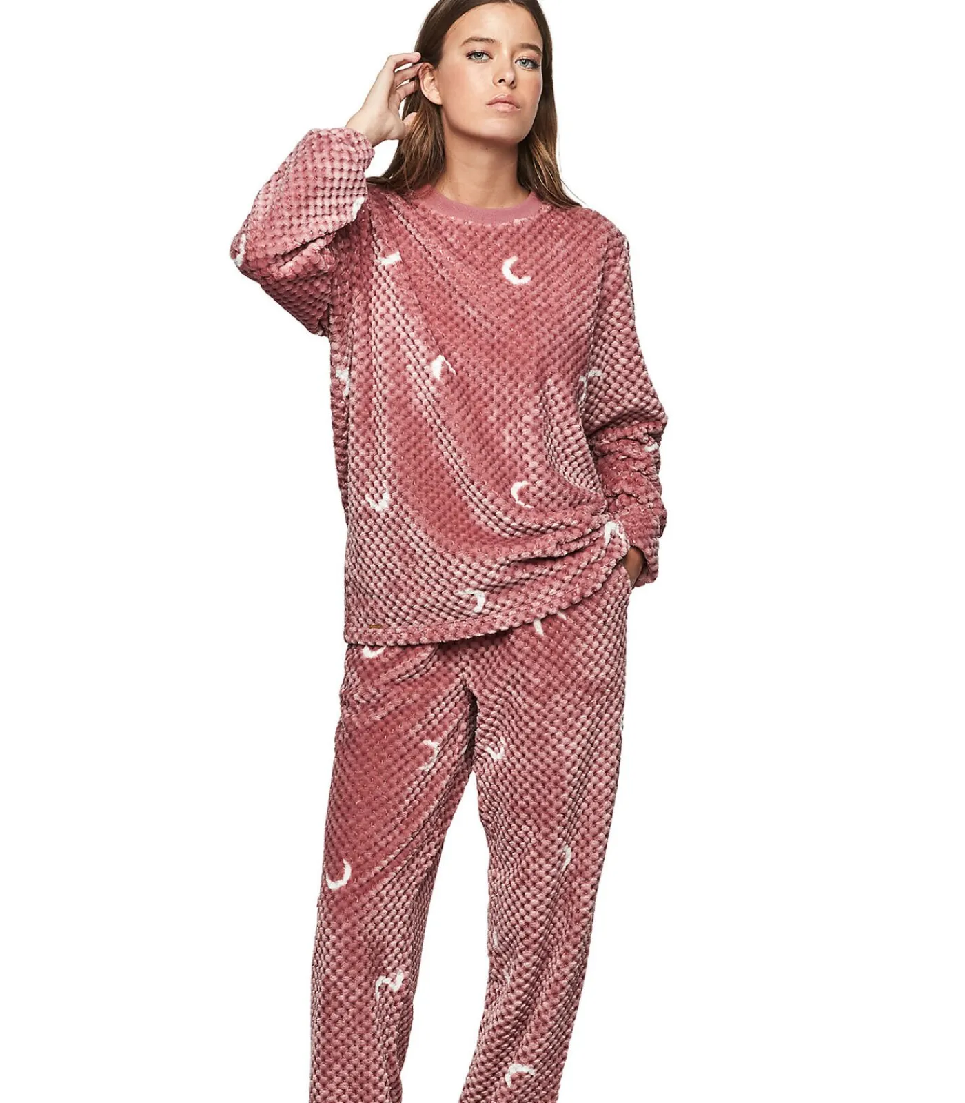 SELMARK Pyjama broek top lange mouwen P112 ETOILE DE SOIR pink Outlet