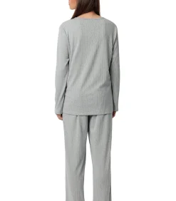 ADMAS Pyjama broek top lange mouwen Supersoft blue Hot