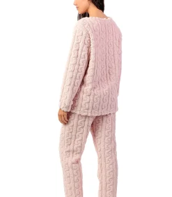 ADMAS Pyjama broek top lange mouwen Chains pink New