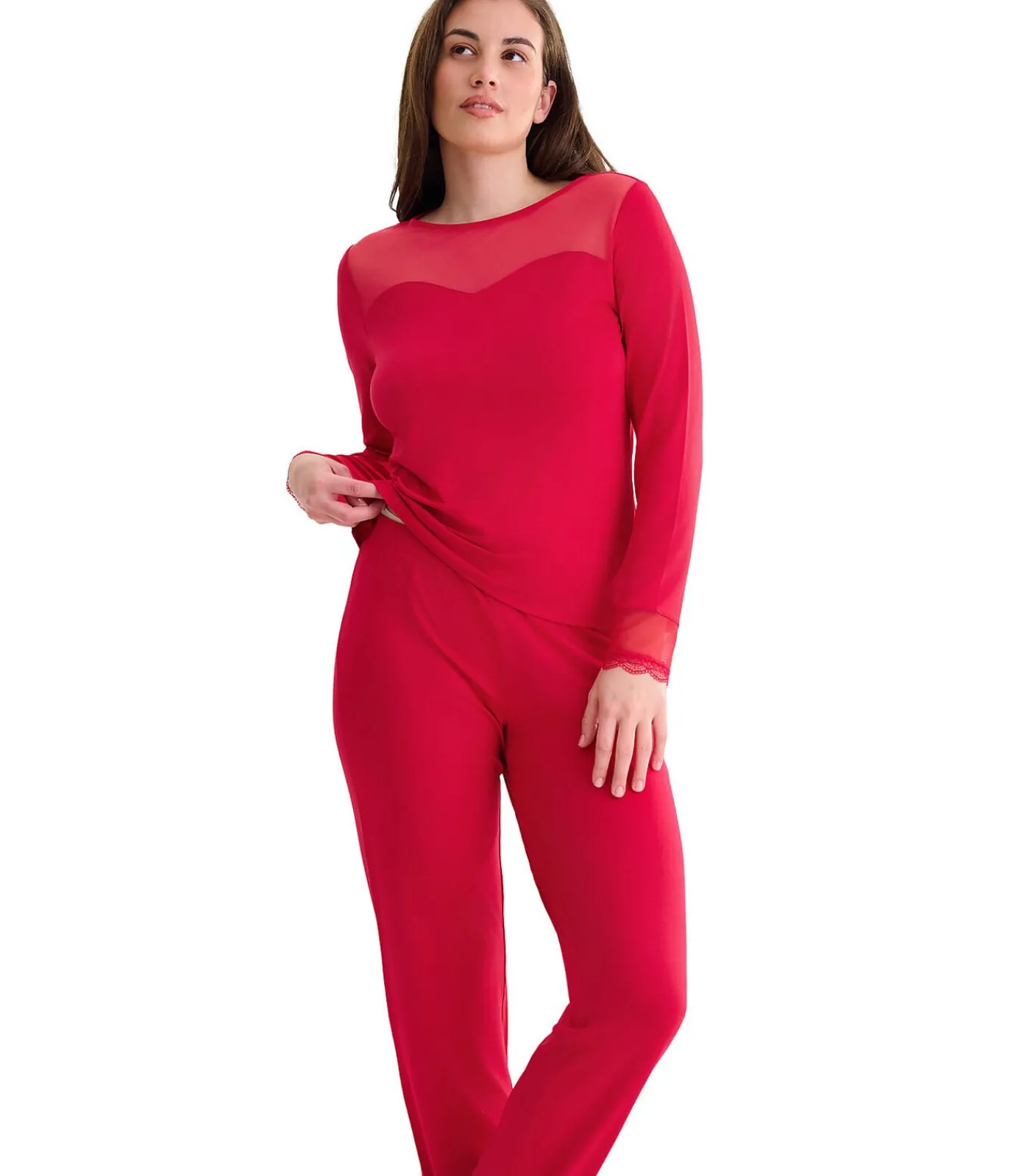 LISCA Pyjama broek top lange mouwen ROXANNE red New