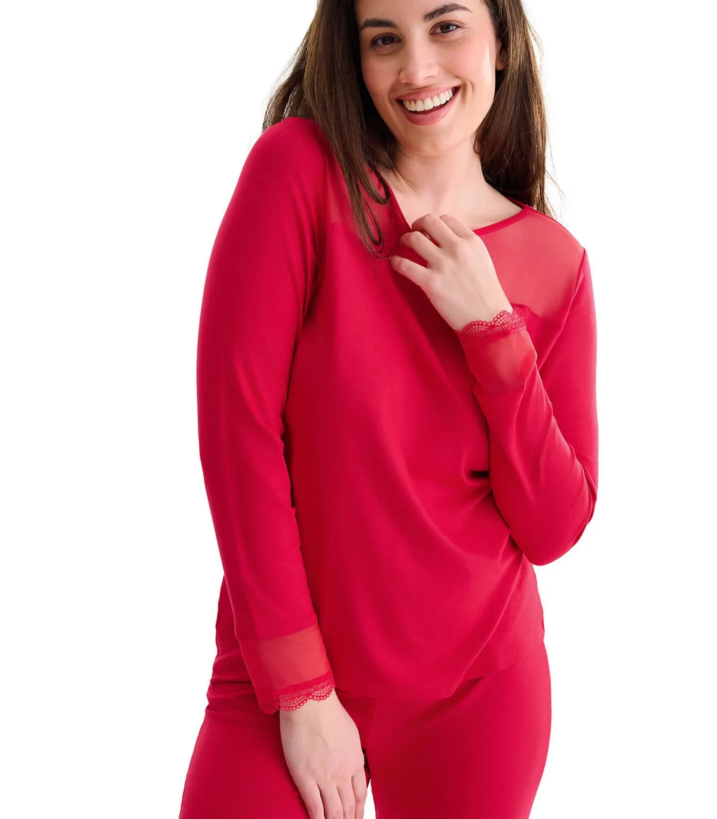 LISCA Pyjama broek top lange mouwen ROXANNE red New